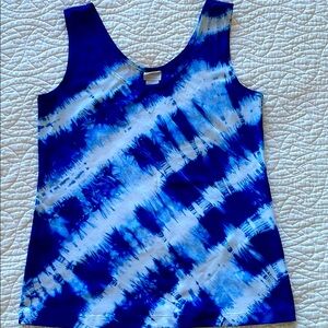 Chicos tank Blue Tie-Dye